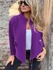 Women's Casual Woolen Tie-up Suit Jacket with Turn-down Collar and Faux Pockets - Autumn/Winter 2026 Collection