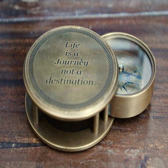 Brass Nautical Compass Engraved Compass Collectibles Steampunk Gifts for Him