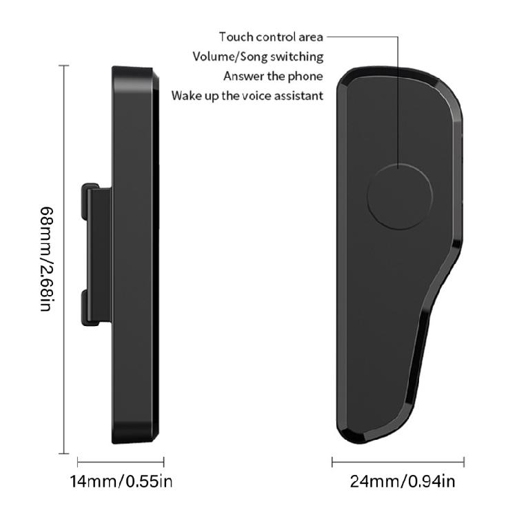 Bluetooth-fähige Ohrhörer für Brillen Einfache Installation Geräuschunterdrückung Tragbar Flexible Anpassung