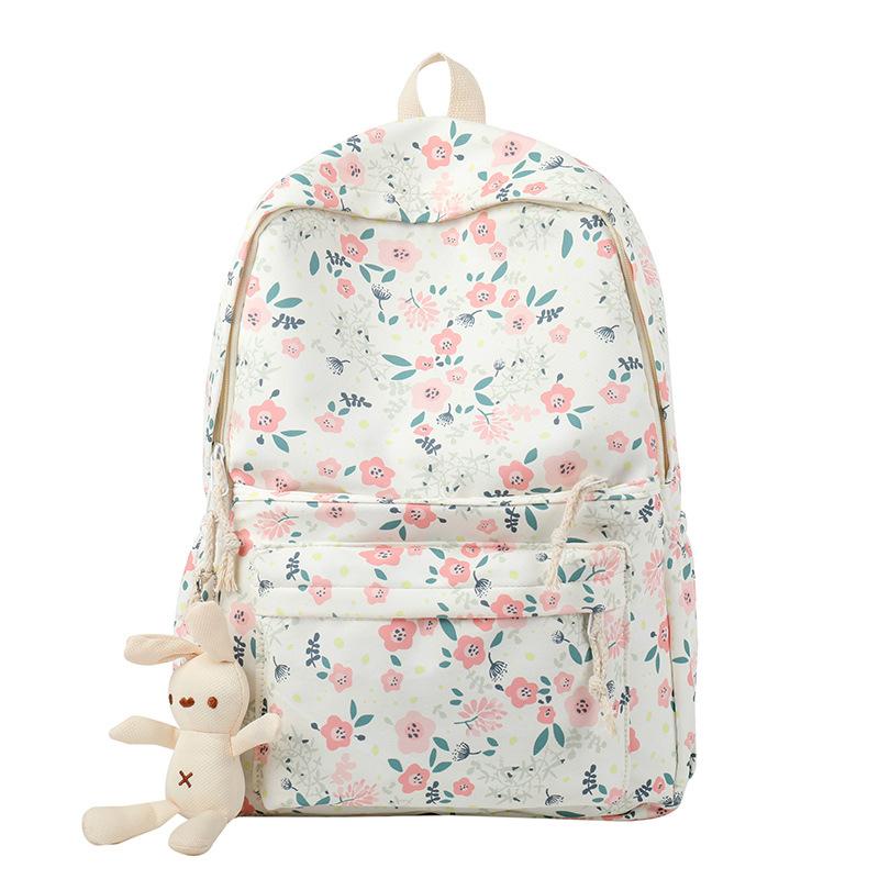 Schoolbag floral Mori schoolbag female Korean version junior high school student large capacity backpack versatile college student versatile travel