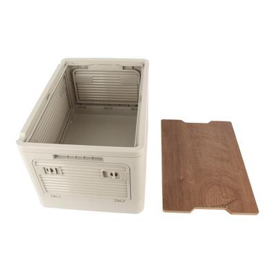 Folding Storage Box 36L Large Capacity Waterproof Portable Plastic Storage Bins for Outdoor Camping
