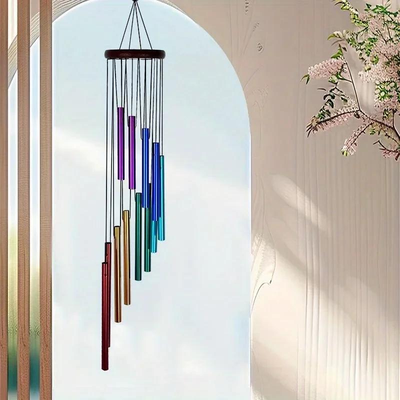 Waterproof Aluminum Tube Wind Chime With 12 Classic Designs - Musical Wall Decor & Hanging