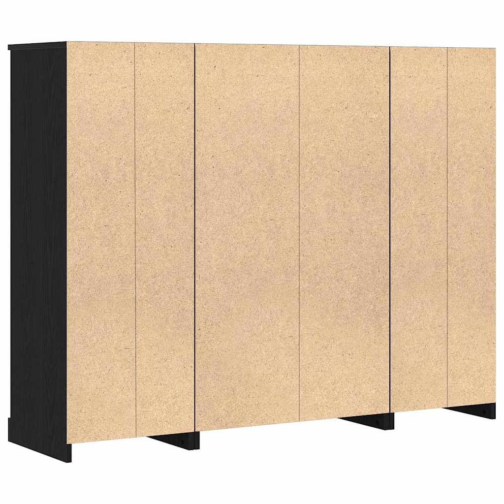 Highboard Black Oak Effect 132 x 35.5 x 103.5 cm