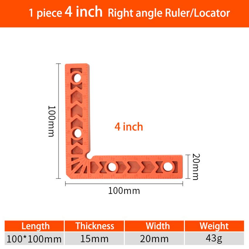 Plastic Right Angle Ruler Holder 90°Auxiliary Positioner Tool Overline L-Shaped Spacer Fixed Angle Gripper Woodworking  Fix Tool