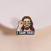 Catholic Saint Cross Medal Enamel Pins Jesus Christ Is Lord God Virgin Mary Latin Prayer Brooches Lapel Badge Jewelry Gifts