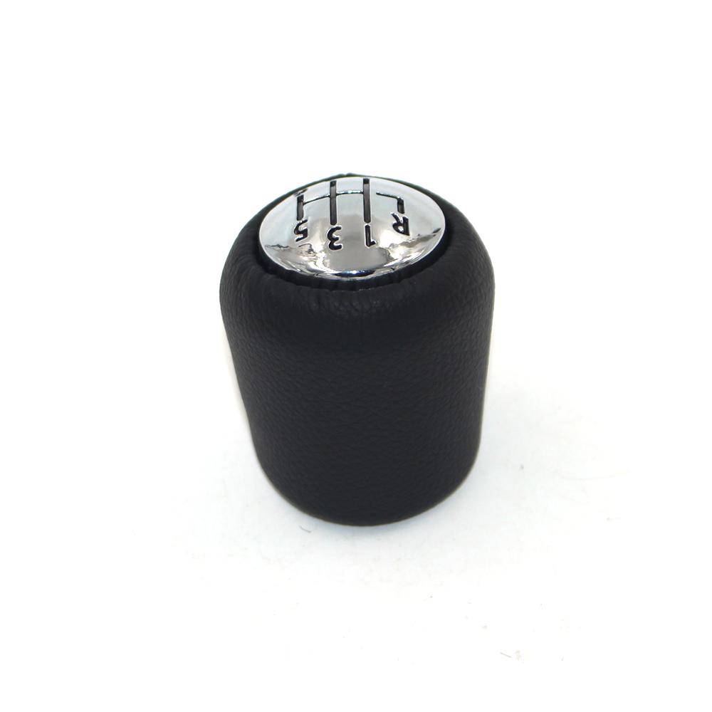 6 Speed Chrome Cap Black Character For Renault Laguna II 2 Mk2 2001-2007 Car Leather Gear Shift Knob Lever Stick Handball