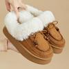 Winter Slippers Platform Mini Boots for Women Short Ankle Boots Fur Fleece Lined Sneakers House Shoes Women's Warm Anti-Slip Outdoor Indoor Snow Boots