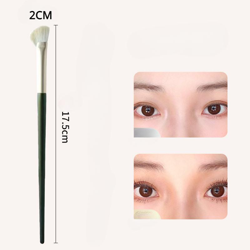 

Кисть для теней для носа, кисть для макияжа, серповидная косая головка, маленькая веерообразная теневая кисть для переносицы, модификация глянцевого ореола, кисть для окрашивания жёлтый