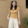 2026 Summer French Slim-Fit Top & High-Waist Wide-Leg Pants Set - Age-Reducing, Slimming Style