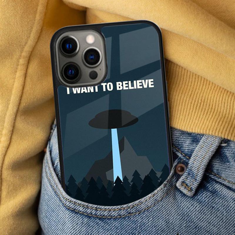 The X Files I want to Believe Soft Phone Case for iPhone 17 Air 16e Pro max 15 Pro 13 14 Plus 11 12 MagSafe Magnetic Coque