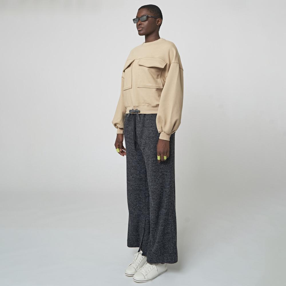 ATHPLATFORM Au32Pt08 Wide Slit Track Pants_Charcoal