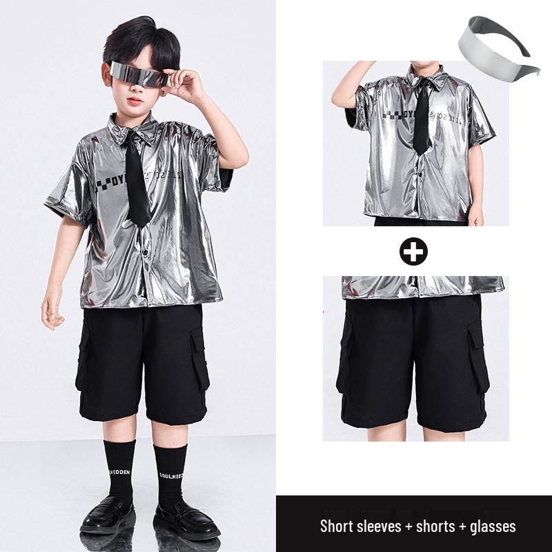 Children's Sci-Fi Performance Costumes: Sequined Outfits for Kindergarten and Primary School Events