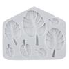 Fan Leaf Silicone Mold Flamingo Tropical Leaf Fondant Molds Cake Decorating Tools Cupcake Topper Candy Resin Clay Chocolate Gumpaste Mold