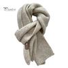 Women Scarf Winter Windproof Solid Color Soft Thick Knitting Keep Warm Cozy Unisex Korean Style Men for Outdoor