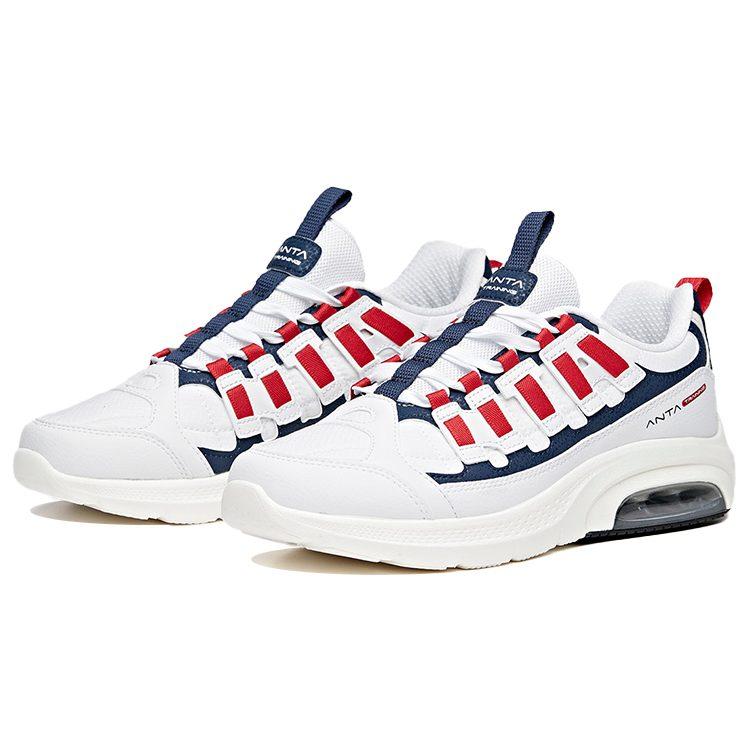 Anta Variety Training Collection Abrasion Resistant Breathable Low Top Training Shoes Men's White Blue Red 112017777-3
