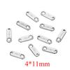 50pcs Stainless Steel Small End Tail Charm Pendant Necklace Extender Chain Charms for DIY Jewelry Making Crafts Accessories