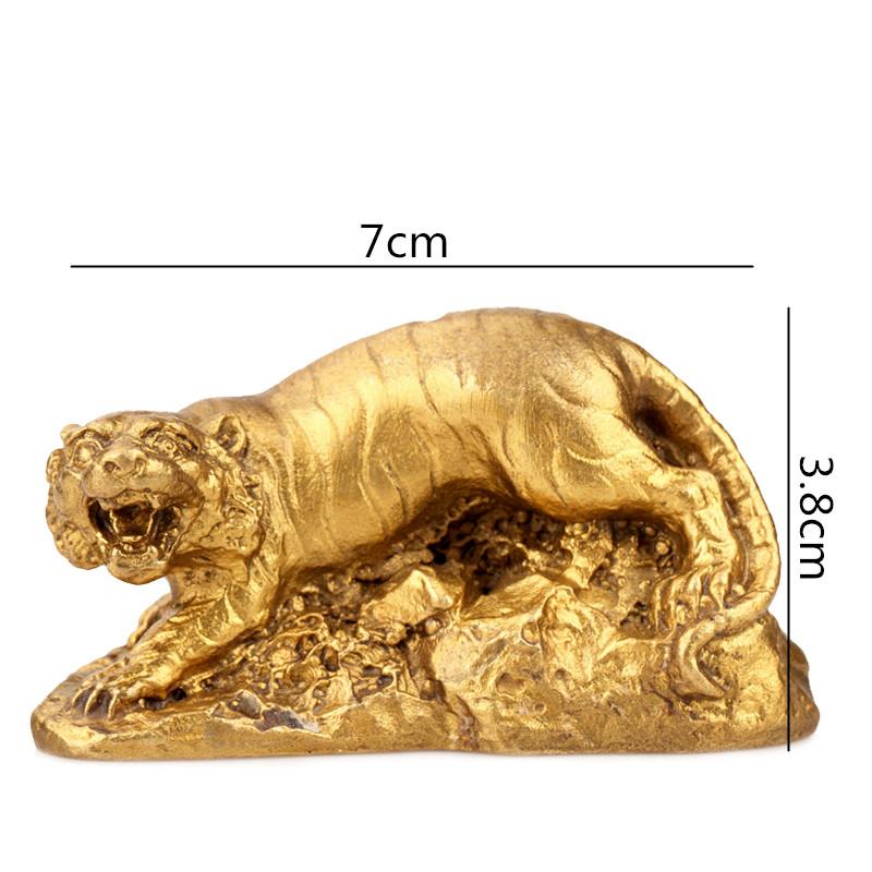 Kreative Retro Messing Tierkreiszeichen Simulation Tier Goldene Kleine Skulptur Handwerk Dekoration Chinesische Moderne Heimdekoration