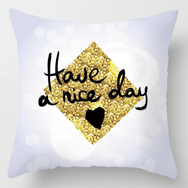 Nordic Style Modern Gold Pillowcase Home Pillow Light Luxury Sofa Pillow Cushion Cover