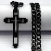 Cross Stainless Steel Choker Necklace for Man Gold Color Men's Chain Necklace Jewelry Corrente Masculina N1173S02