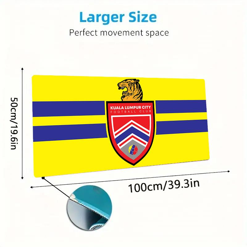 Kuala Lumpur City FC Print Cushion Non-slip Laptop Tablet Big Mousepad XXL Mat Mini PC Playmat With Lock edge