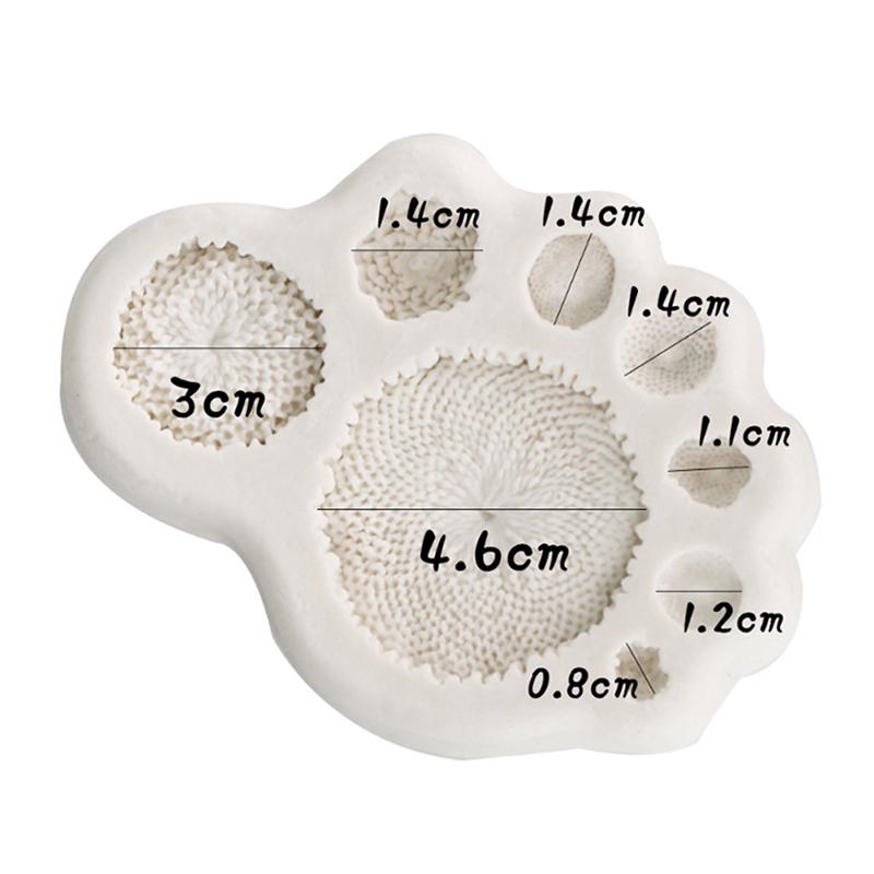 Vivid Daisy Sunflower Stamen Silicone Mold Fondant Mould Cake Decorating Tool