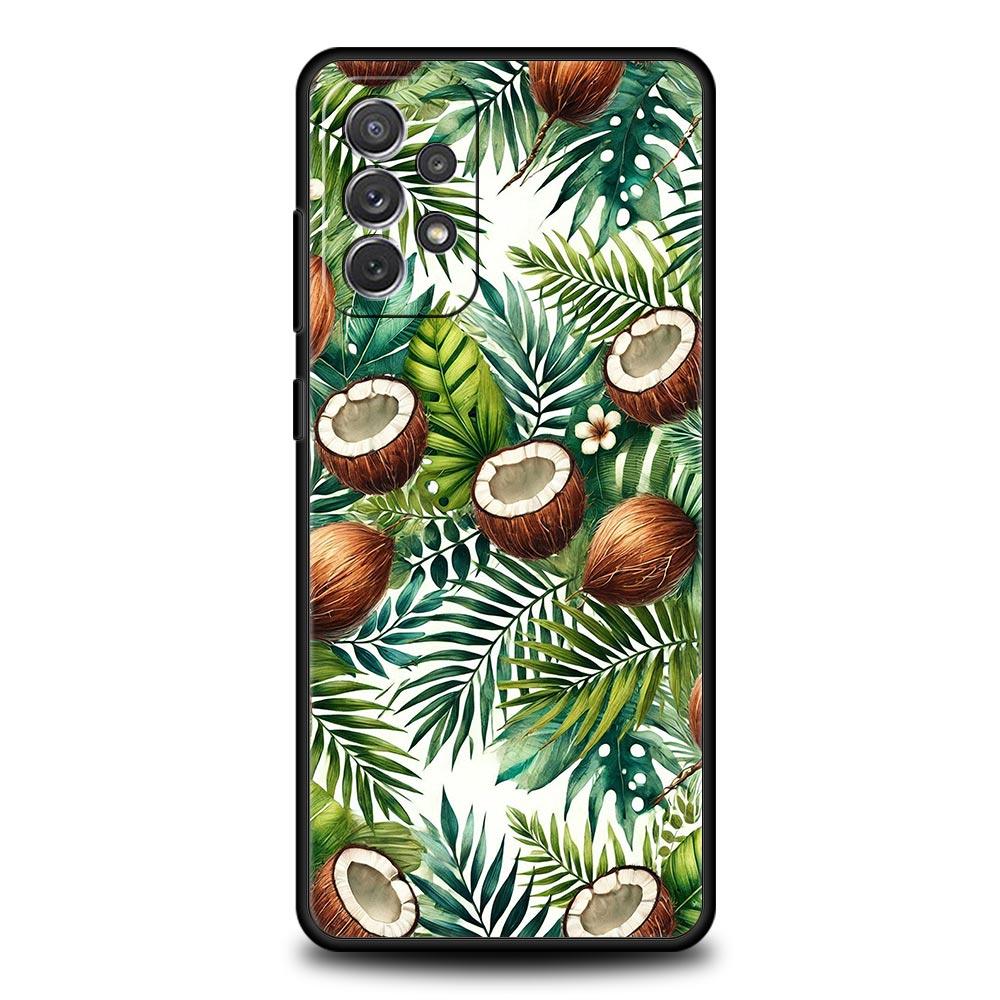 

Phone Case For Samsung Galaxy A17 A15 A13 A51 A71 A41 A31 A21S A07 A03S A05 A35 A55 A23 A25 A33 A53 A73 5G Cover Summer Coconut Galaxy A03s