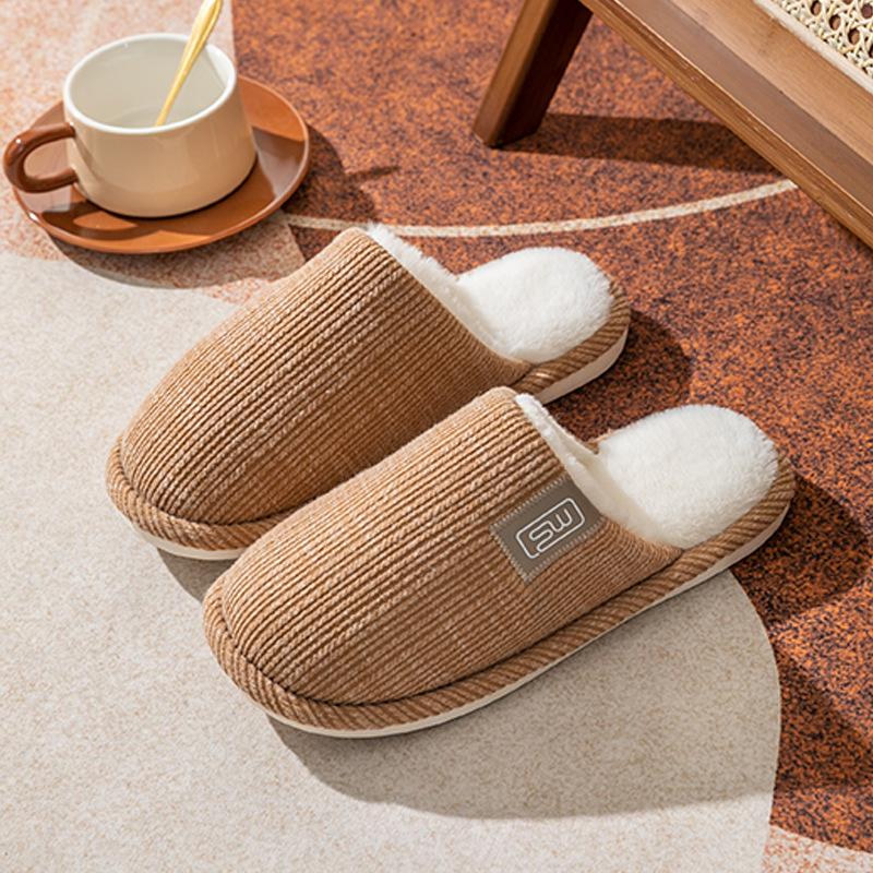 Cotton Slippers Autumn and Winter Indoor Home Household Soft Bottom Thickened Non-slip Plush Slippers Keep Warm