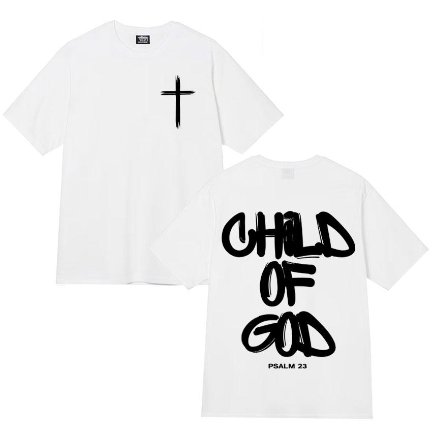 Ghod of God Bible Christian Religious Jesus Graphics Print Tshirt Mens Clothing Cotton Oversized High Quality T Shirt Streetwear