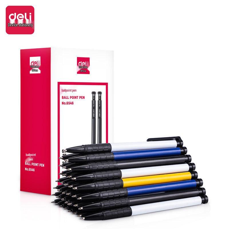 Deli 6546 0.7mm Black Retractable Ballpoint Pens, 180 Count