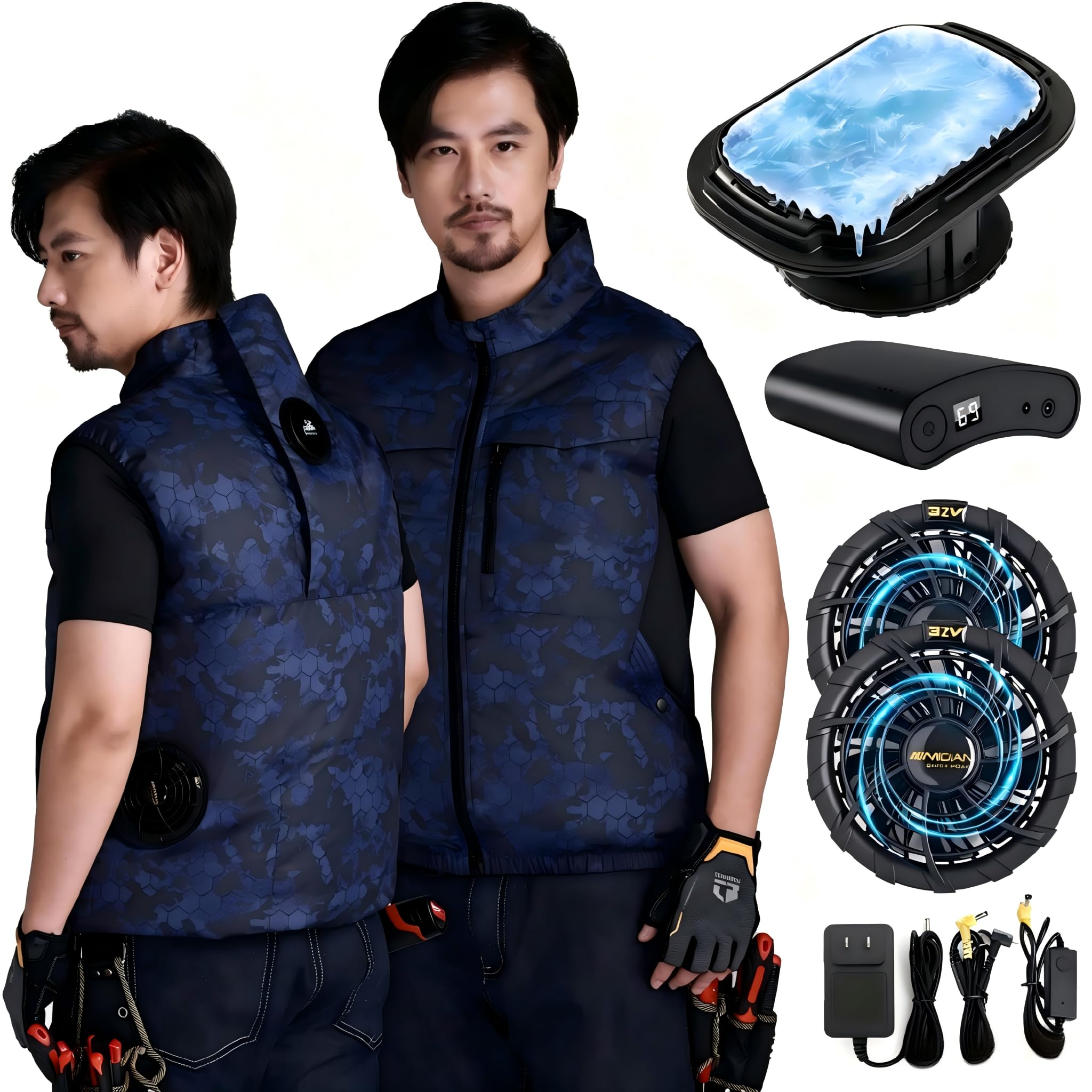 Peltier Cooling Suit Includes Cooler and 32V 20000mAh High Peltier Element Cooling Cools up to Instant Ideal for Construction Outdoor and Extreme Heat