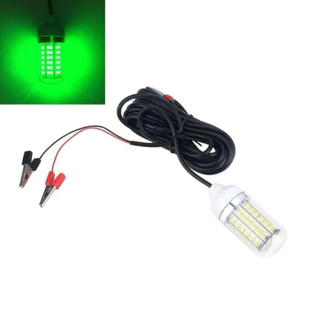 

1Pcs 15W LED Pool Lights 108Leds 2835SMD Lure Fish Finder Lamp Durable Underwater Fishing Light green