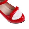 Fashion Women Platform Pumps Sweet Bowtie Shoes Vintage Chunky Female High Heels Party Wedding Prom Footwear Girls Shoes Big Size 33-43