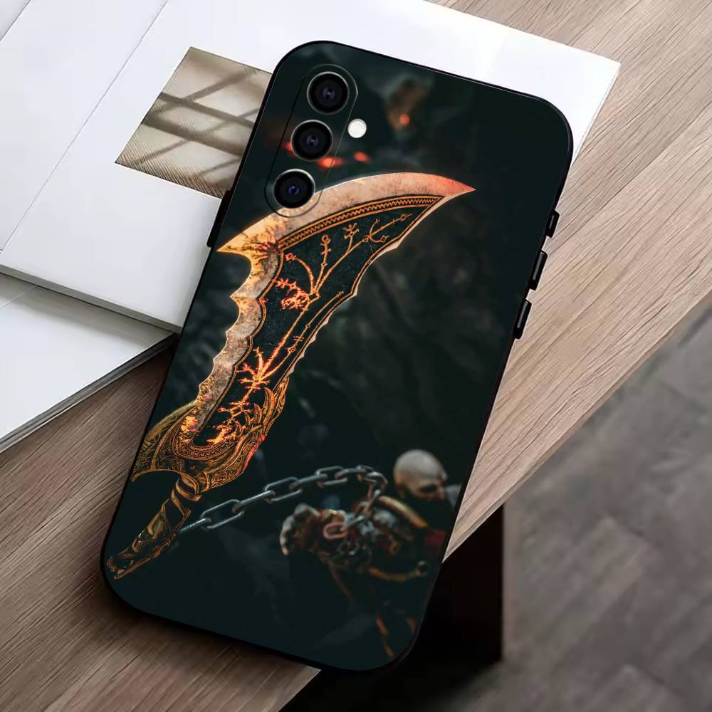 Game God of W-War Kratos  Phone Case Black Silicone Soft For Samsung Galaxy A73,A72,A71,A70,A53,A52,A51