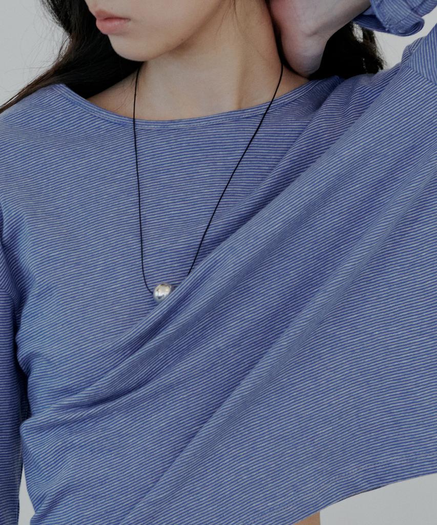 NUAKLE Two-Way Stripe T-Shirt_Blue