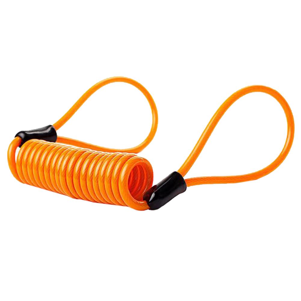 DYS Auto Shop 120cm Motorcycle Motorbike Security Disc Brake Lock Spring Reminder Cable Coil