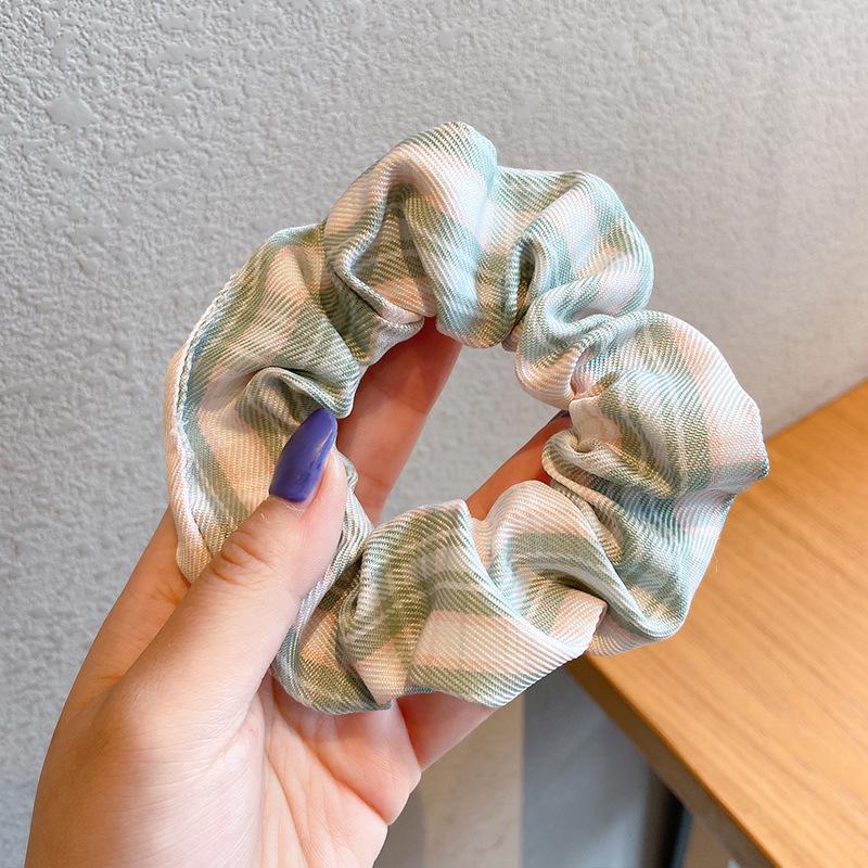 Korean Style Spring/Summer Floral Intestine Hair Scrunchie for Women – Elegant Ponytail Tie and Mori Girl Accessory.