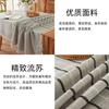 Yingchuang Symmetrische gestreifte Tischdecke Baumwolle und Leinenstoff Esstischdecke Einfarbig Schlicht Rechteckige Abdeckung Handtuch Haushalt Rechteckig