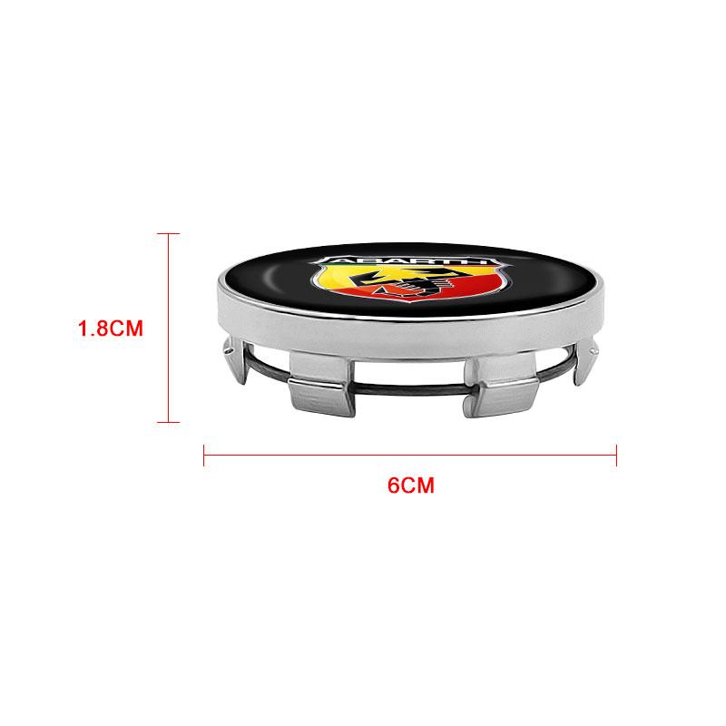 4pcs 60mm Car Wheel Center Hub Cap Rim Cover Emblem Stickers For Abarth UNO Astra Bravo Panda Linea Freemont Strada Doblo
