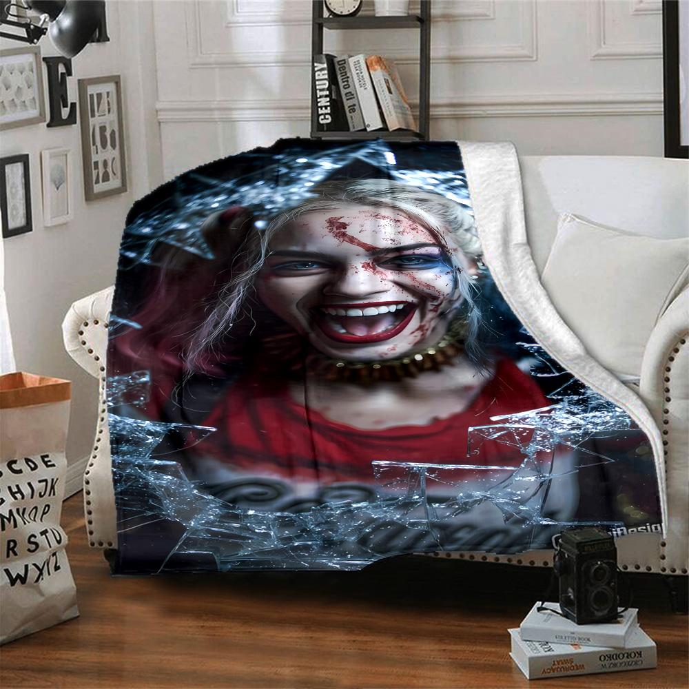 Harley Quinn Blanket Ultra-Soft Perfect for Bed Office Chair Seaside for All Seasons Stylish Decor Unique Gift for Family and Friends Camping