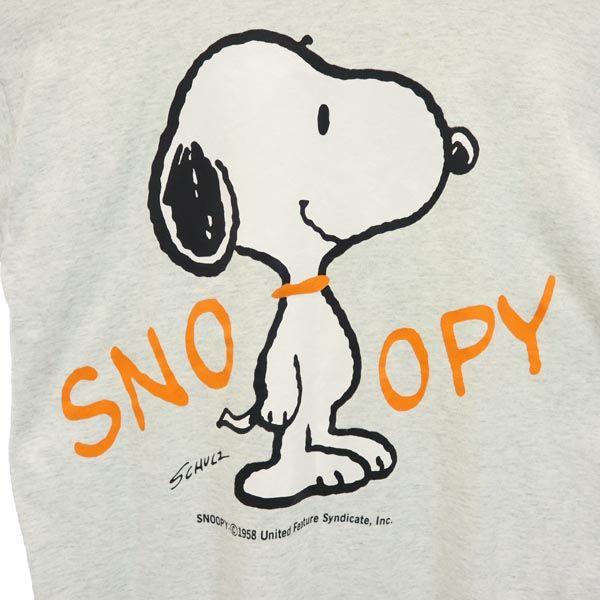 Peanuts 90er Jahre Altes in den USA hergestelltes SNOOPY Kurzarm-T-Shirt Grau Herren Gebraucht