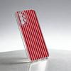 Burgund Weiß gestreifte Muster Handyhülle Transparente Silikon Weich Für Samsung S25,S24,S21,S22,S23,S30,Ultra,S20,Plus,Fe