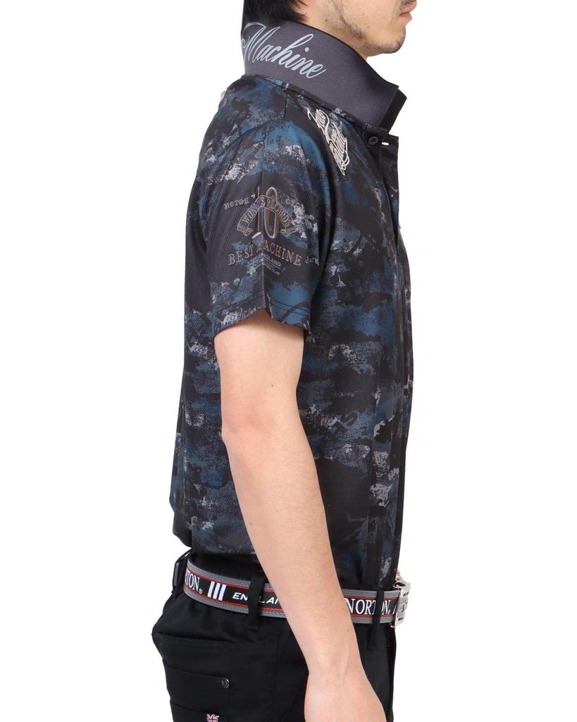 Norton Golf Polo UV Camo Mesh Size M Shirt, Dry, Protection, Print, Shirt, Charcoal, (222NN1200)
