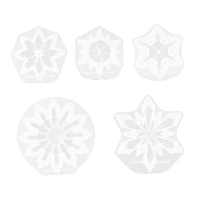Handicrafts Xmas Snowflake Hanging Listed Mold Christmas Snowflake Pendant Silicone Mold Keychain Necklace Casting Mold
