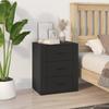Day and Night - Day and Night Black Plywood Nightstand 50x36x60 Cm