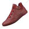 Men's Leather Shoes Korean Trend Comfortable Loafer British Fashion Mens High Top Sneakers New Moccasins  De Hombre