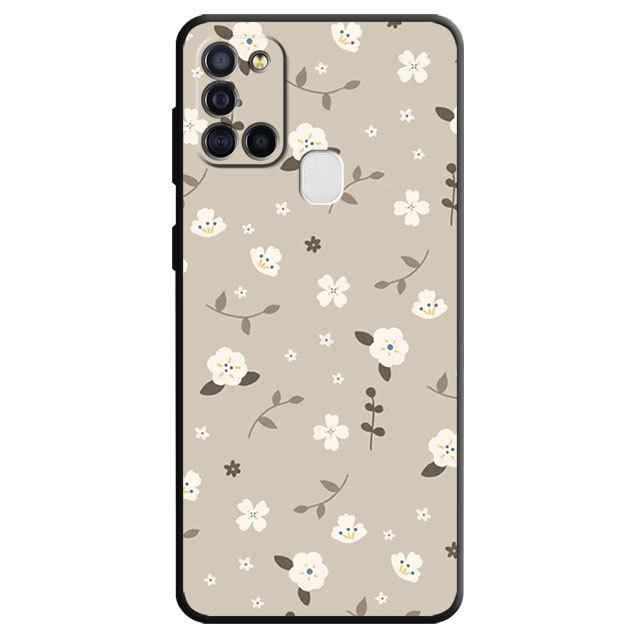 Matte Tpu Soft Case For Samsung Galaxy A02s A10s A40 A50 A70 A03 Core A04 A10 A02 A01 A03s A04s A20e A20 A30 Flower Cover Bag