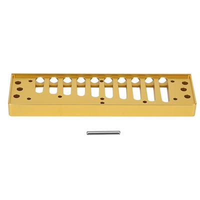 Harmonica Comb 10?Hole Blues Harp Comb Part for HOHNER SP20 Aluminum Alloy Harmonica AccessoryGold