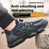 Steel Toe Shoes for Men Construction Site Safety Shoes with Rotary Button Puncture Proof Shoes Anti Puncture Safety Sneakers