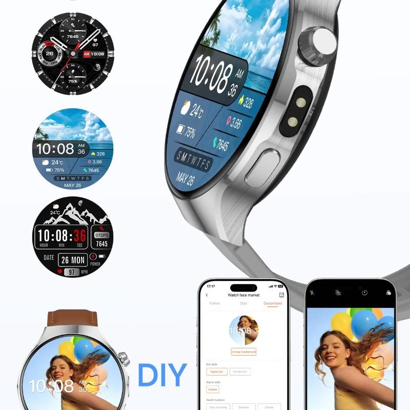 2026 New Military 1000mAh Battery Men's Smart Watch For Men Health Monitoring Bluetooth Call 100+ Sports Mode Flashlight Sport Fitness Smartwatch