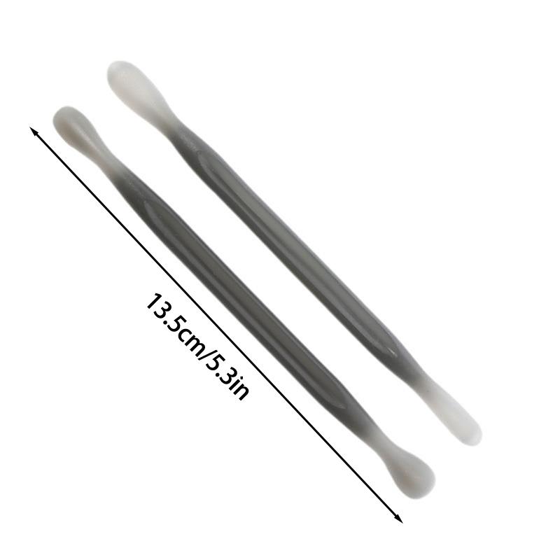 2Pcs Nail Cuticle Pusher Plastic Double End Reusable Manicure Cuticle Dead Skin Remove Pedicure Sticks Nail Art Clean Care Tool